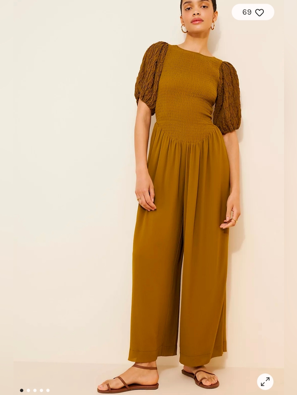 NWOT Free People Puff Sleeve Jumpsuit | XS